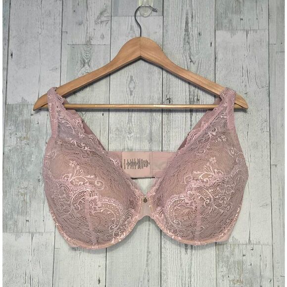 Thirdlove Lace Contour Plunge Bra Blush Pastel Pink Sz. 42E - Picture 2 of 5